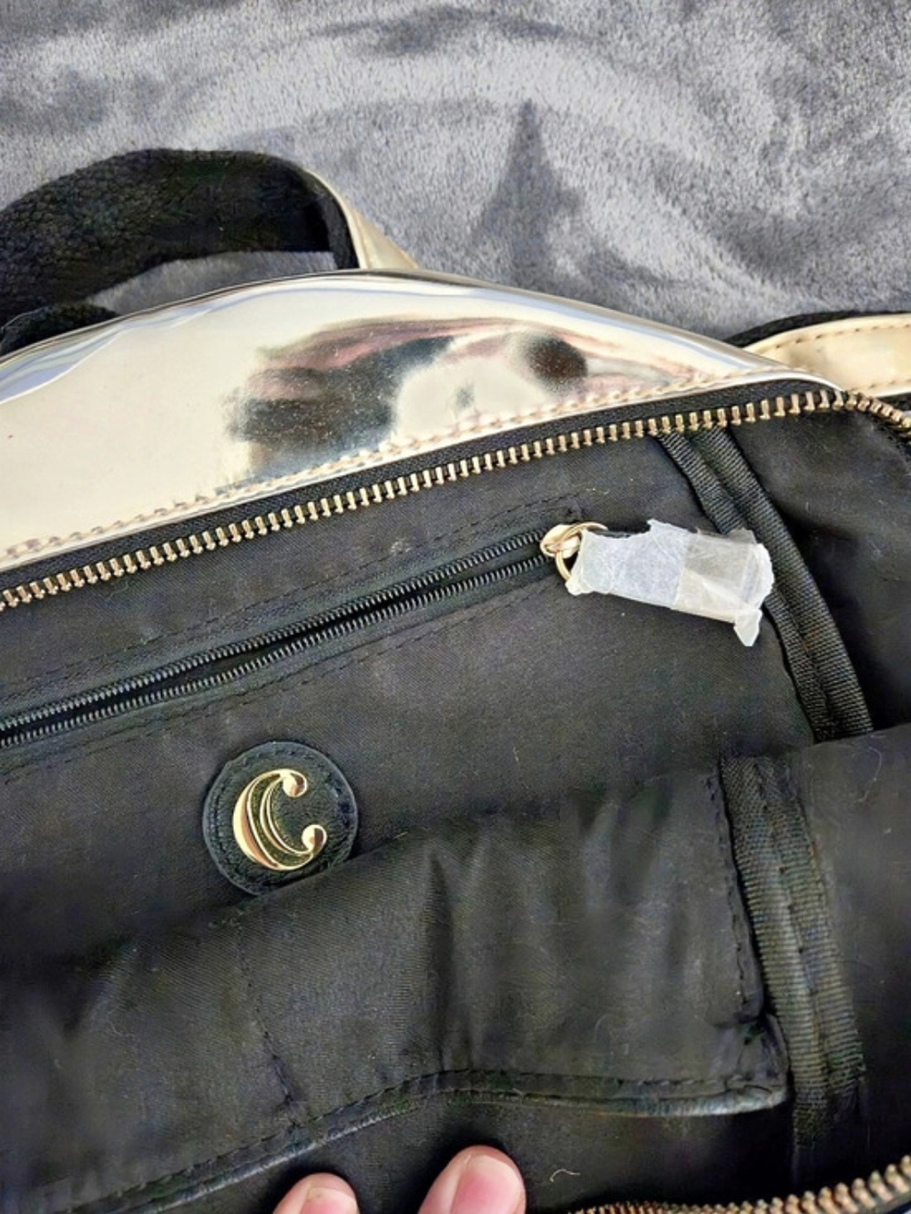 Metallic Silver Backpack - Picture 6 of 7